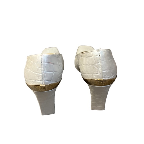 TIMOTHY HITSMAN Vintage Preppy Classic Women's Heels White Size 6.5 M - Picture 5 of 10